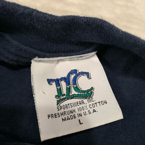 University Of Illinois Mens Vintage TLC Blue Shirt‎ Size Large Made USA - Picture 3 of 5